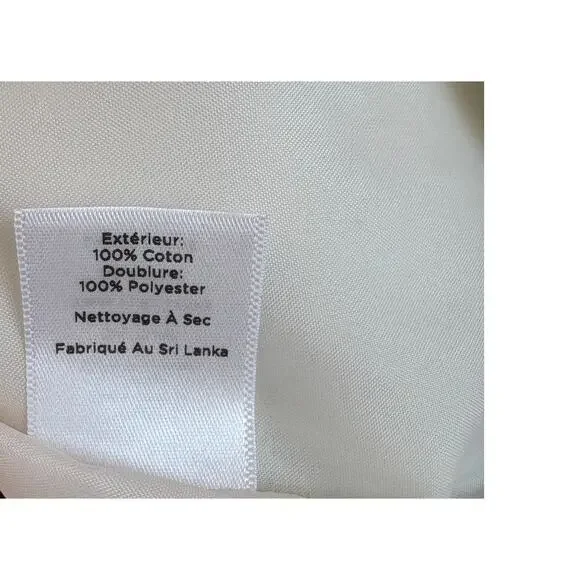 Talbots Pencil Knee Length White Green Polka Dot Skirt Sz 8 Cotton Old Money - Picture 8 of 10